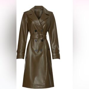 Marissa Webb x RTR Brown Double-Breasted Women's Trench Coat